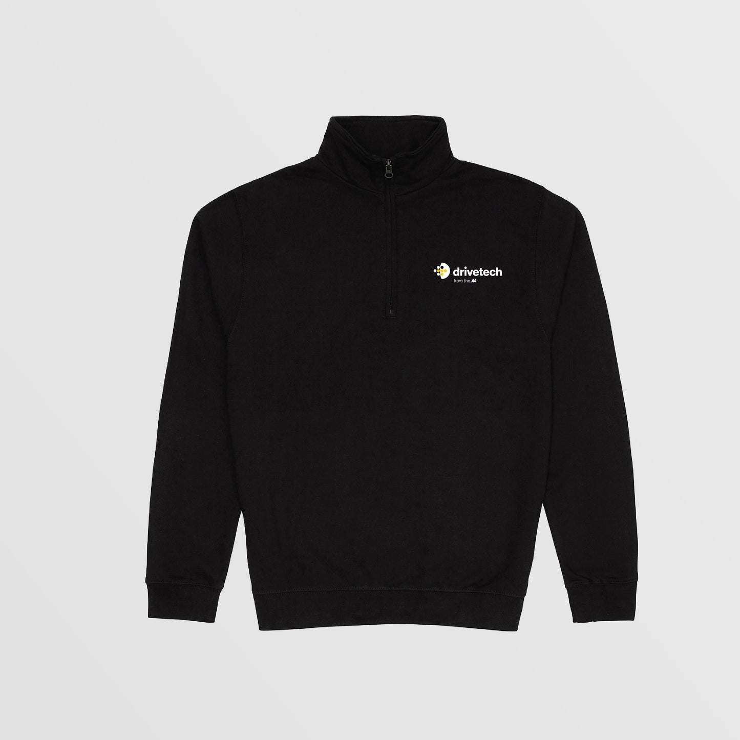 Unisex Deep Black Quarter Zip Sweatshirt